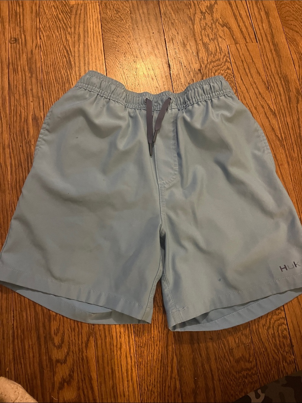 Huk Pale Blue Men's Swim Shorts with Drawstring